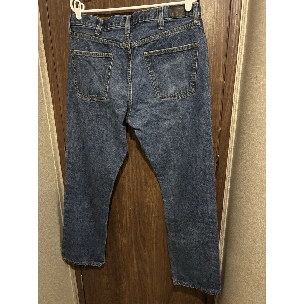 Lands' End Blue Jeans Men's Waist 35 Straight Fit